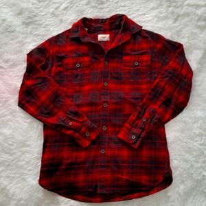 Vintage red and black plaid flannel